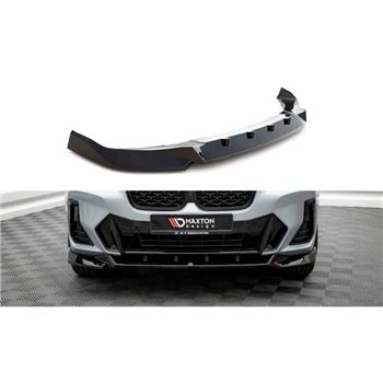 Maxton - Lame Du Pare-Chocs Avant V.2 BMW X4 M-Pack G02 Facelift Noir Brillant