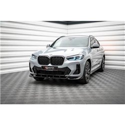 Maxton - Lame Du Pare-Chocs Avant V.2 BMW X4 M-Pack G02 Facelift Noir Brillant