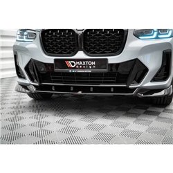 Maxton - Lame Du Pare-Chocs Avant V.2 BMW X4 M-Pack G02 Facelift Noir Brillant