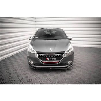 Maxton - Lame Du Pare-Chocs Avant V.1 Peugeot 208 GTi Mk1 Noir Brillant