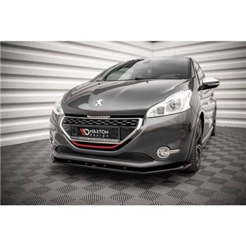 Maxton - Lame Du Pare-Chocs Avant V.1 Peugeot 208 GTi Mk1 Noir Brillant