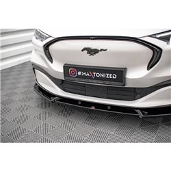 Maxton - Lame Du Pare-Chocs Avant V.1 Ford Mustang Mach-E Mk1 Noir Brillant