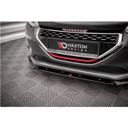 Maxton - Lame Du Pare-Chocs Avant V.2 Peugeot 208 GTi Mk1 Noir Brillant