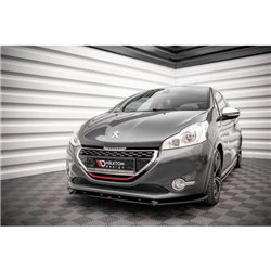 Maxton - Lame Du Pare-Chocs Avant V.2 Peugeot 208 GTi Mk1 Noir Brillant