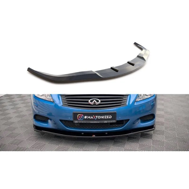 Maxton - Lame Du Pare-Chocs Avant Infiniti G37 Coupe Noir Brillant