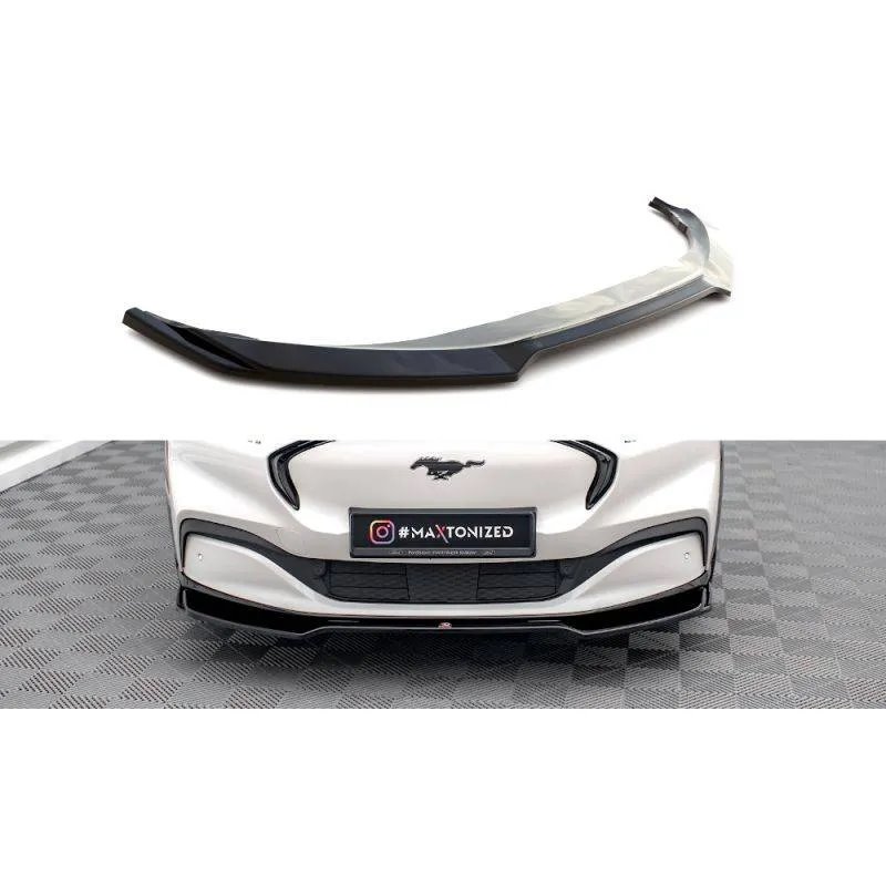 Maxton - Lame Du Pare-Chocs Avant V.2 Ford Mustang Mach-E Mk1 Noir Brillant