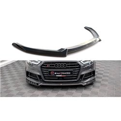 Maxton - Lame Du Pare-Chocs Avant V.3 Audi S3 / A3 S-Line Sportback 8V Facelift Noir Brillant