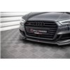 Maxton - Lame Du Pare-Chocs Avant V.3 Audi S3 / A3 S-Line Sportback 8V Facelift Noir Brillant