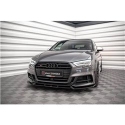 Maxton - Lame Du Pare-Chocs Avant V.1 Audi S3 / A3 S-Line Sportback 8V Facelift Noir Brillant