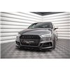 Maxton - Lame Du Pare-Chocs Avant V.1 Audi S3 / A3 S-Line Sportback 8V Facelift Noir Brillant