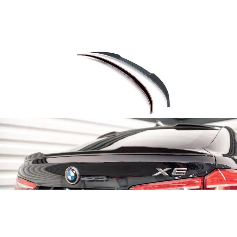 Maxton - Spoiler Cap 3D V.1 BMW X6 F16 M-Pack / X6 M F86 Noir Brillant