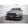 Maxton - Lame Du Pare-Chocs Avant V.2 Audi S3 / A3 S-Line Sportback 8V Facelift Noir Brillant