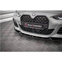 Maxton - Lame Du Pare-Chocs Avant V.2 BMW 4 / i4 Gran Coupe M-Pack / M440i G26 Noir Brillant