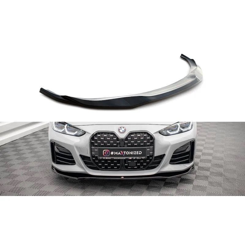 Maxton - Lame Du Pare-Chocs Avant V.1 BMW 4 / i4 Gran Coupe M-Pack / M440i G26 Noir Brillant