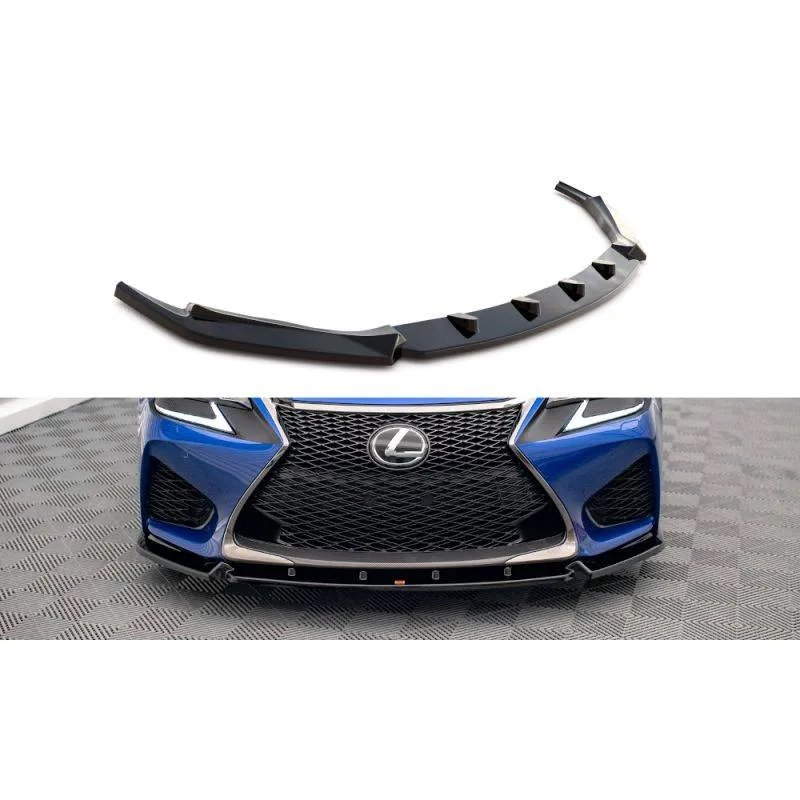 Maxton - Lame Du Pare-Chocs Avant V.1 Lexus GS F Mk4 Facelift Noir Brillant
