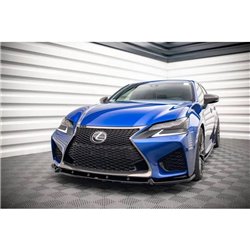Maxton - Lame Du Pare-Chocs Avant V.1 Lexus GS F Mk4 Facelift Noir Brillant