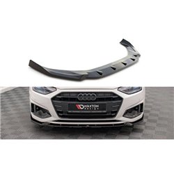 Maxton - Lame Du Pare-Chocs Avant V.1 Audi A4 B9 Facelift Noir Brillant