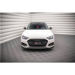 Maxton - Lame Du Pare-Chocs Avant V.1 Audi A4 B9 Facelift Noir Brillant