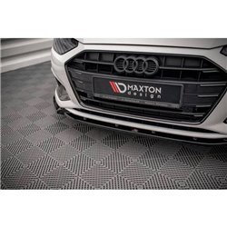 Maxton - Lame Du Pare-Chocs Avant V.1 Audi A4 B9 Facelift Noir Brillant