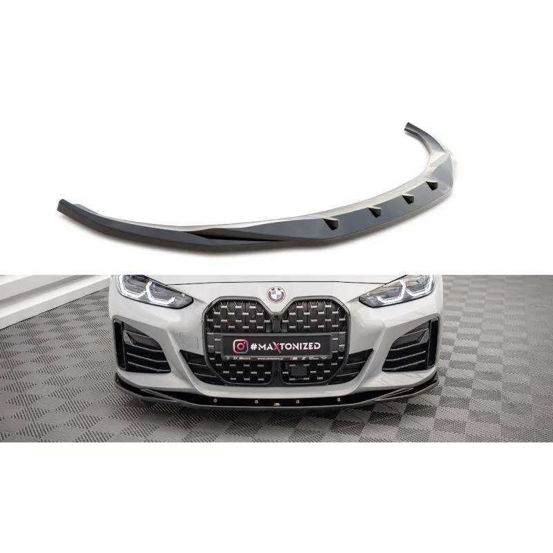 Maxton - Lame Du Pare-Chocs Avant V.3 BMW 4 / i4 Gran Coupe M-Pack / M440i G26 Noir Brillant