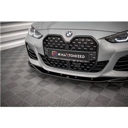 Maxton - Lame Du Pare-Chocs Avant V.3 BMW 4 / i4 Gran Coupe M-Pack / M440i G26 Noir Brillant