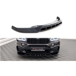 Maxton - Lame Du Pare-Chocs Avant V.2 BMW X6 M-Pack F16 Noir Brillant