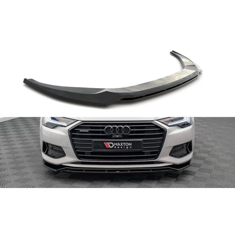 Maxton - Lame Du Pare-Chocs Avant V.3 Audi A6 C8 Noir Brillant
