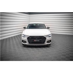 Maxton - Lame Du Pare-Chocs Avant V.3 Audi A6 C8 Noir Brillant