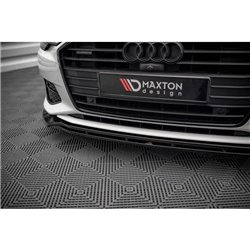 Maxton - Lame Du Pare-Chocs Avant V.3 Audi A6 C8 Noir Brillant