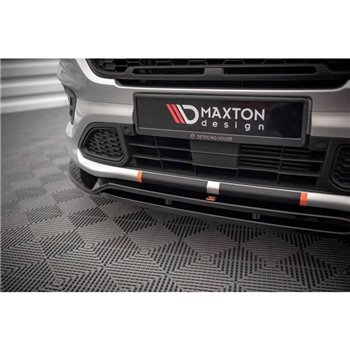 Maxton - Lame Du Pare-Chocs Avant Ford Transit Custom ST-Line Mk1 Facelift Noir Brillant