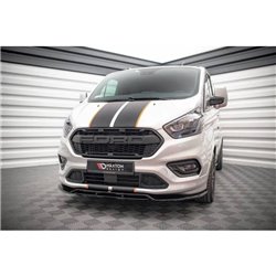 Maxton - Lame Du Pare-Chocs Avant Ford Transit Custom ST-Line Mk1 Facelift Noir Brillant