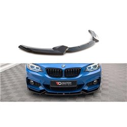 Maxton - Lame Du Pare-Chocs Avant V.2 BMW 2 M-Pack F22 Noir Brillant