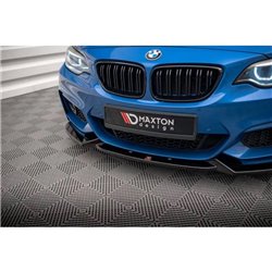 Maxton - Lame Du Pare-Chocs Avant V.2 BMW 2 M-Pack F22 Noir Brillant