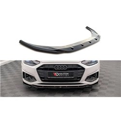 Maxton - Lame Du Pare-Chocs Avant V.2 Audi A4 B9 Facelift Noir Brillant
