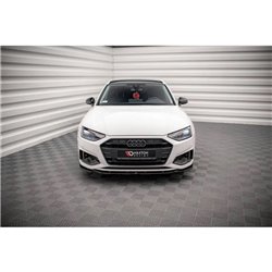 Maxton - Lame Du Pare-Chocs Avant V.2 Audi A4 B9 Facelift Noir Brillant