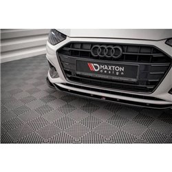 Maxton - Lame Du Pare-Chocs Avant V.2 Audi A4 B9 Facelift Noir Brillant