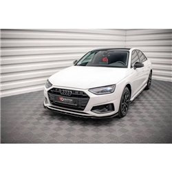 Maxton - Lame Du Pare-Chocs Avant V.2 Audi A4 B9 Facelift Noir Brillant