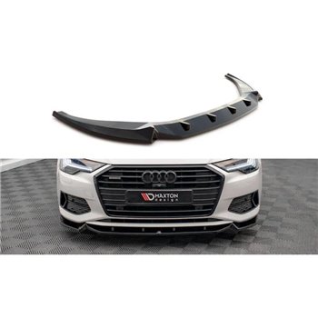 Maxton - Lame Du Pare-Chocs Avant V.2 Audi A6 C8 Noir Brillant