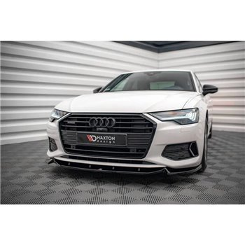 Maxton - Lame Du Pare-Chocs Avant V.2 Audi A6 C8 Noir Brillant