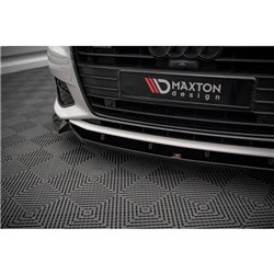 Maxton - Lame Du Pare-Chocs Avant V.2 Audi A6 C8 Noir Brillant