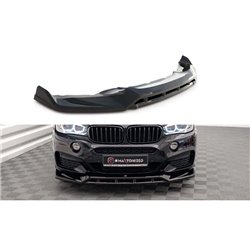 Maxton - Lame Du Pare-Chocs Avant V.3 BMW X6 M-Pack F16 Noir Brillant