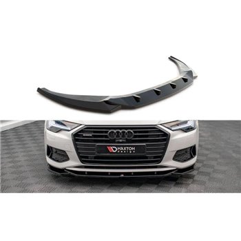Maxton - Lame Du Pare-Chocs Avant V.1 Audi A6 C8 Noir Brillant