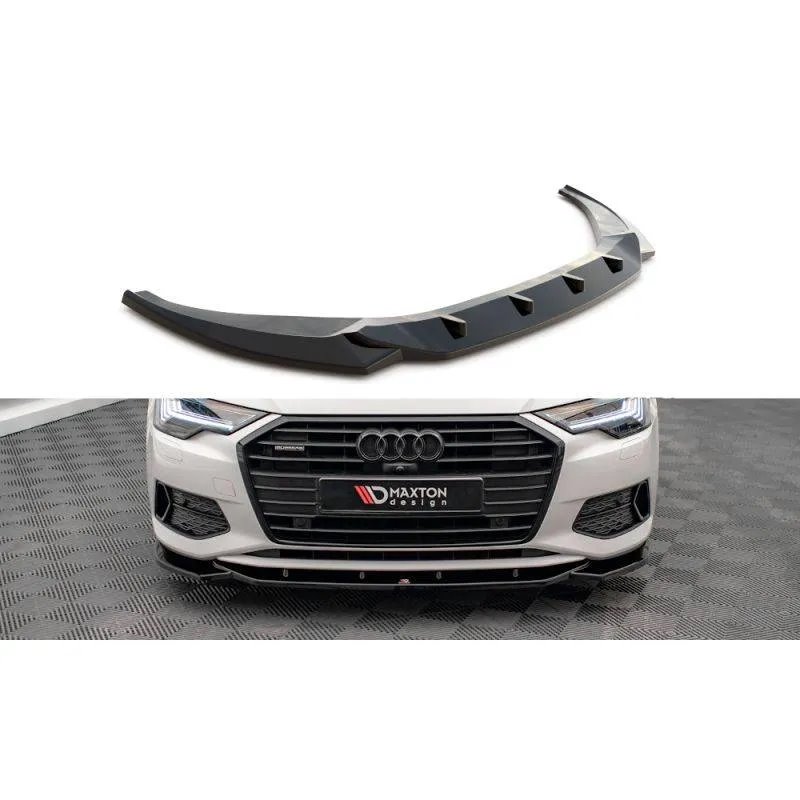 Maxton - Lame Du Pare-Chocs Avant V.1 Audi A6 C8 Noir Brillant