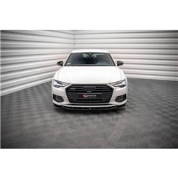 Maxton - Lame Du Pare-Chocs Avant V.1 Audi A6 C8 Noir Brillant