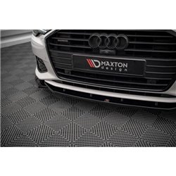 Maxton - Lame Du Pare-Chocs Avant V.1 Audi A6 C8 Noir Brillant