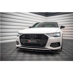 Maxton - Lame Du Pare-Chocs Avant V.1 Audi A6 C8 Noir Brillant