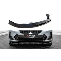 Maxton - Lame Du Pare-Chocs Avant V.1 BMW X4 M-Pack G02 Facelift Noir Brillant