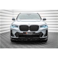 Maxton - Lame Du Pare-Chocs Avant V.1 BMW X4 M-Pack G02 Facelift Noir Brillant