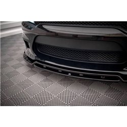 Maxton - Lame Du Pare-Chocs Avant V.1 Dodge Charger SRT Mk7 Facelift Noir Brillant