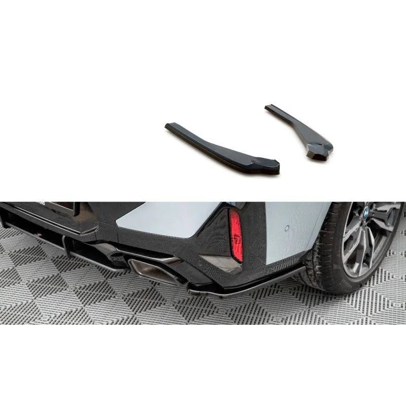Maxton - Lames De Pare-Chocs Arrière Latérales BMW X4 M-Pack G02 Facelift Noir Brillant